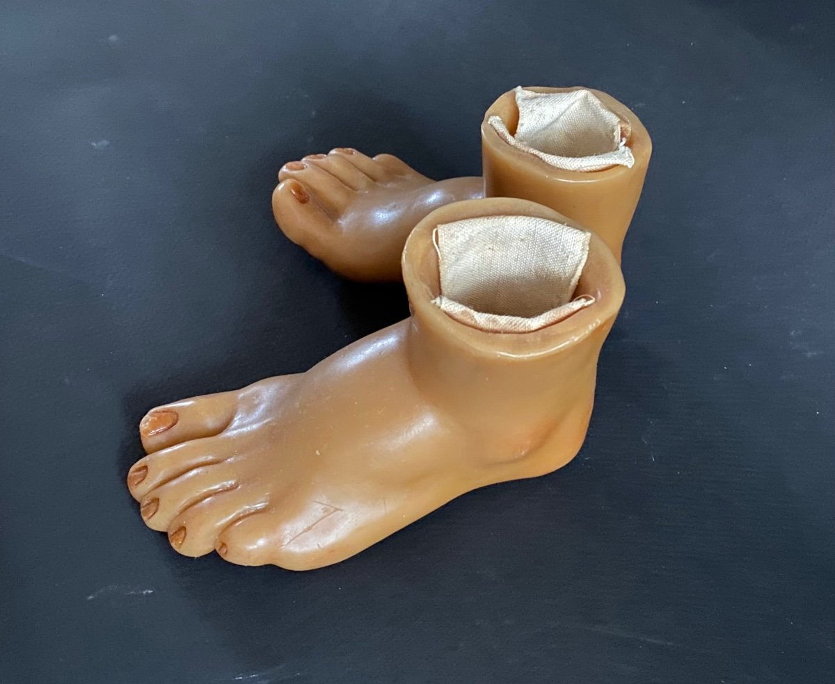 Feet For Santons In Wax. 19th Century Italy.-photo-2