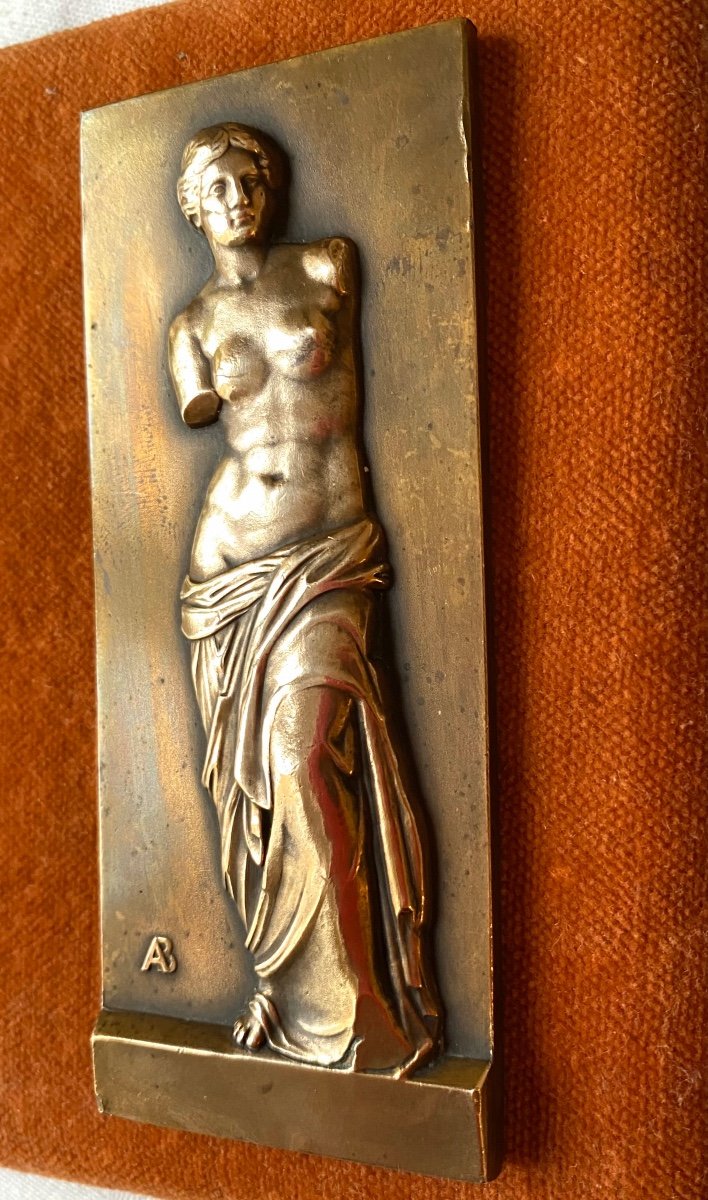 “venus De Milo”. Bronze Medal Early 20th Century.-photo-3