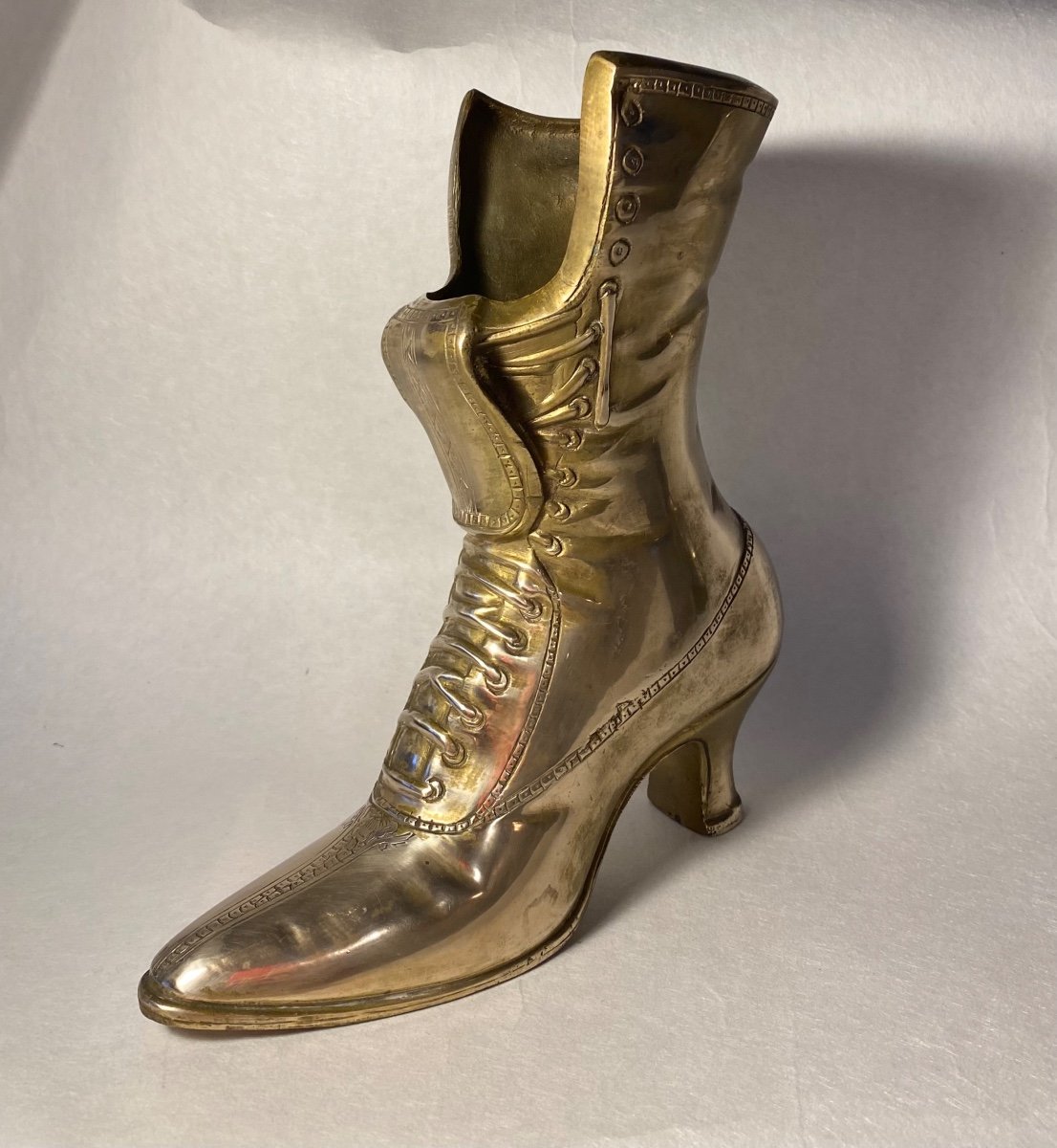 Women's Bronze Ankle Boot. Mid 20th Century. 