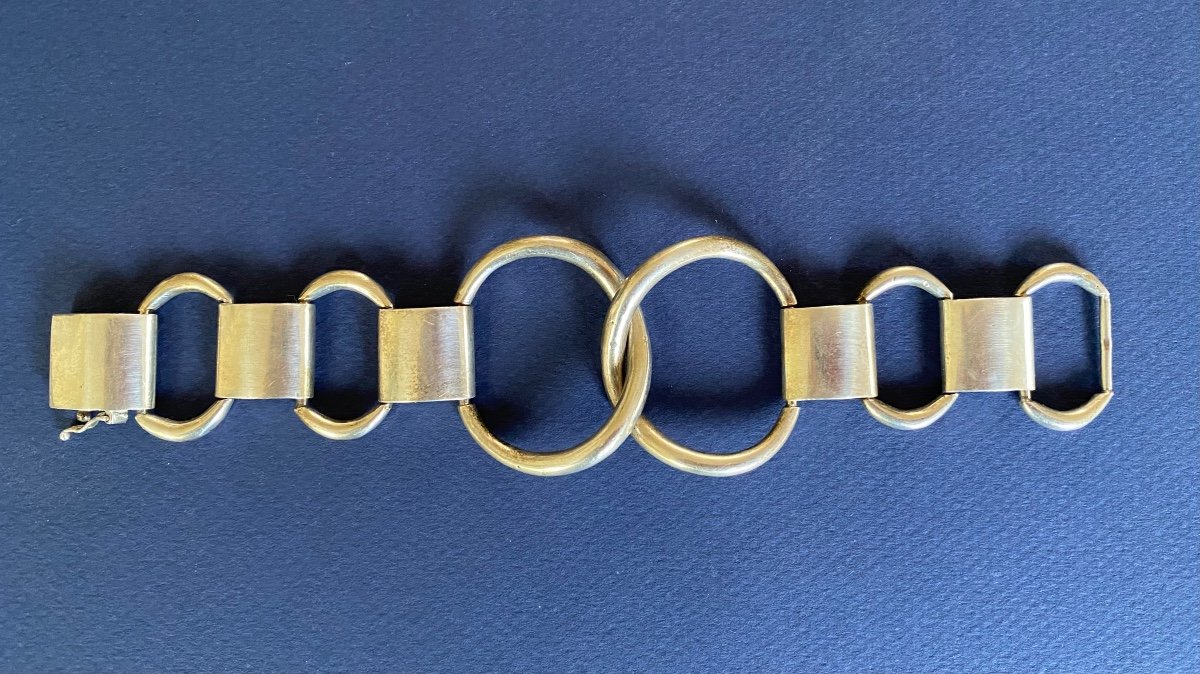 Modernist Silver Bracelet. 70s. 