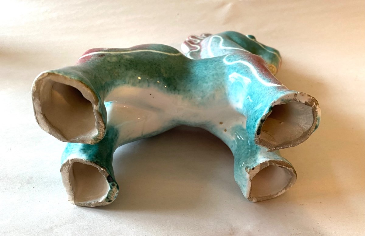 Small Stylized Horse / Pony In Glazed Ceramic. France. 1950s. -photo-2