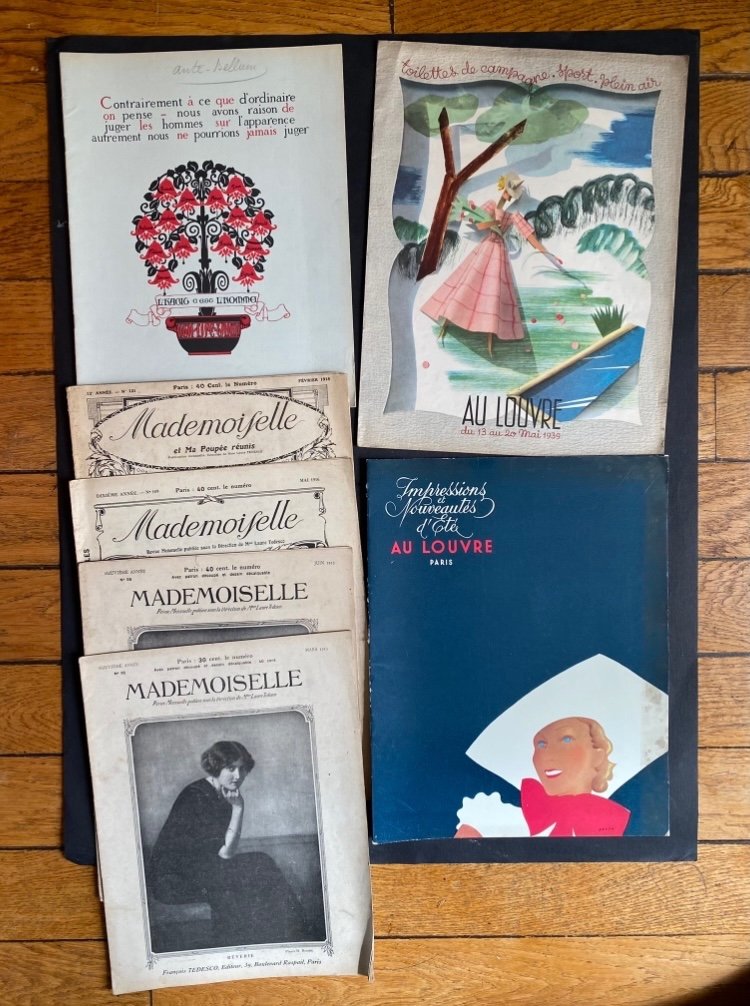 Set Of (50) Parisian Fashion And Department Store Catalogs. 1900-1930.-photo-3