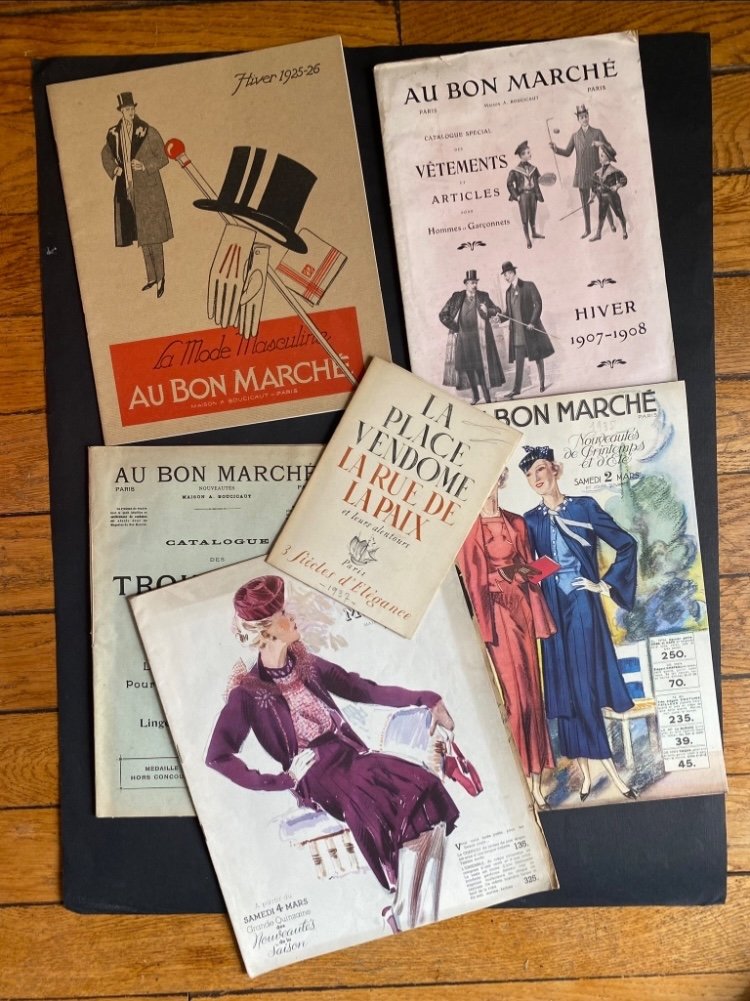 Set Of (50) Parisian Fashion And Department Store Catalogs. 1900-1930.-photo-4