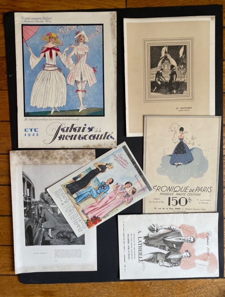 Set Of (50) Parisian Fashion And Department Store Catalogs. 1900-1930.-photo-1