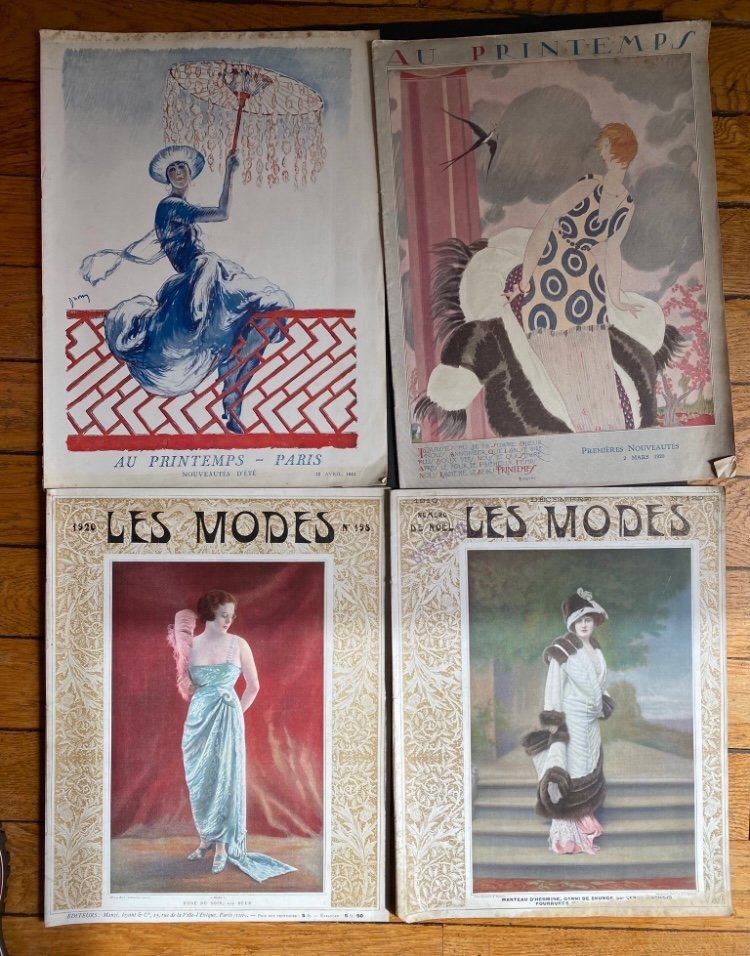 Set Of (50) Parisian Fashion And Department Store Catalogs. 1900-1930.-photo-2