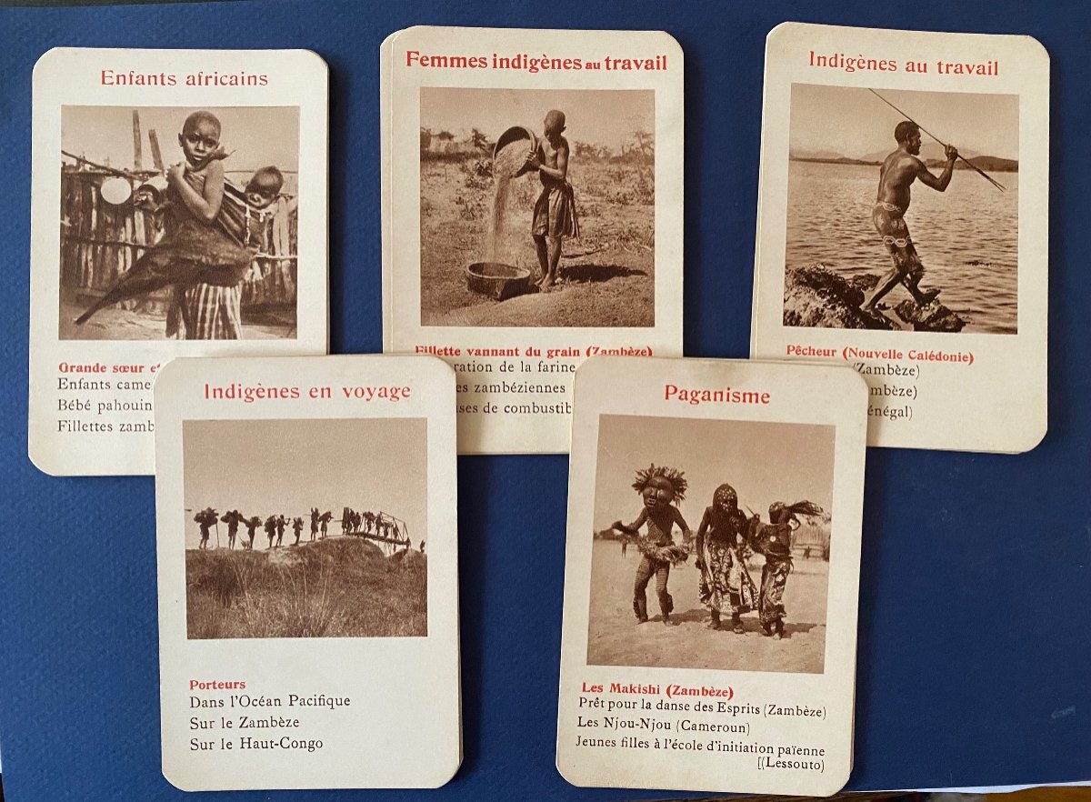 Jeu De Cartes Colonies. Début XXème. Nouveau Jeu De Familles. Sté Des Missions évangéliques. -photo-4