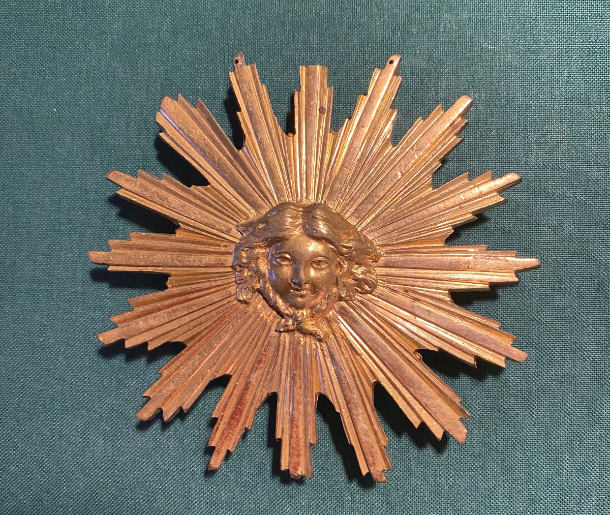 Presse-papiers En Bronze Doré XIXème. Balancier. Soleil. Apollon. 