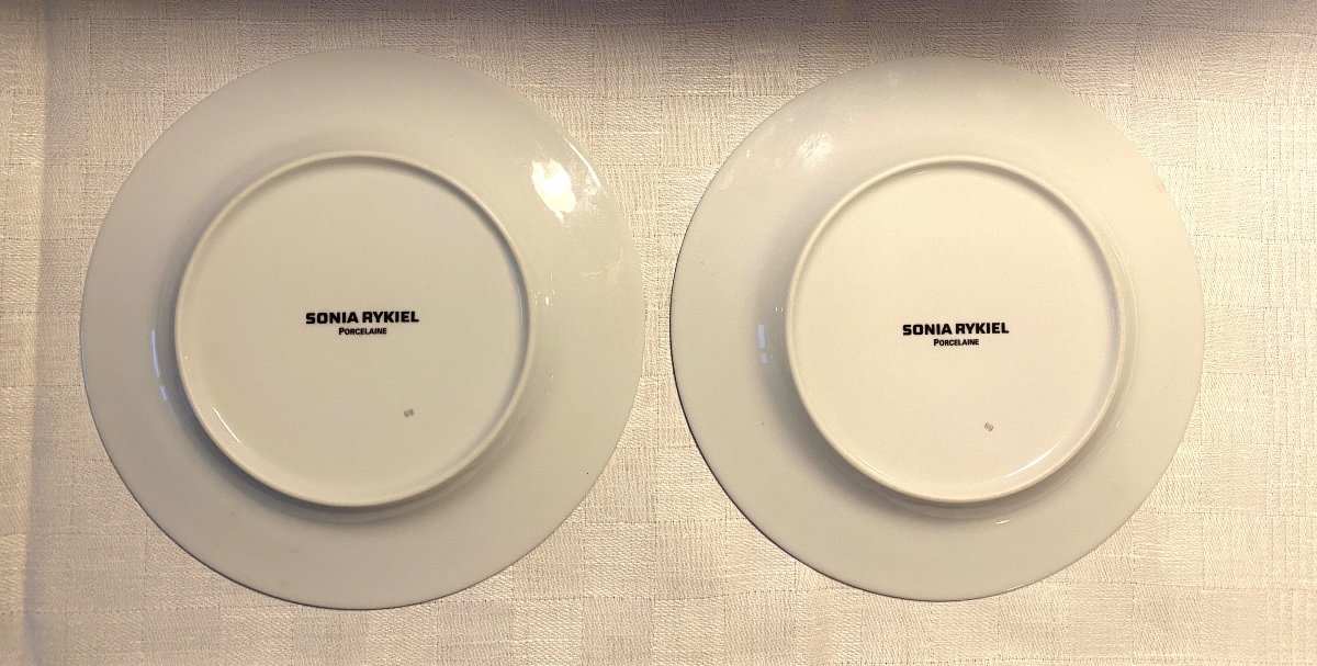 Sonia Rykiel. Porcelain Head To Head. Cups And Saucers. 90s. -photo-5