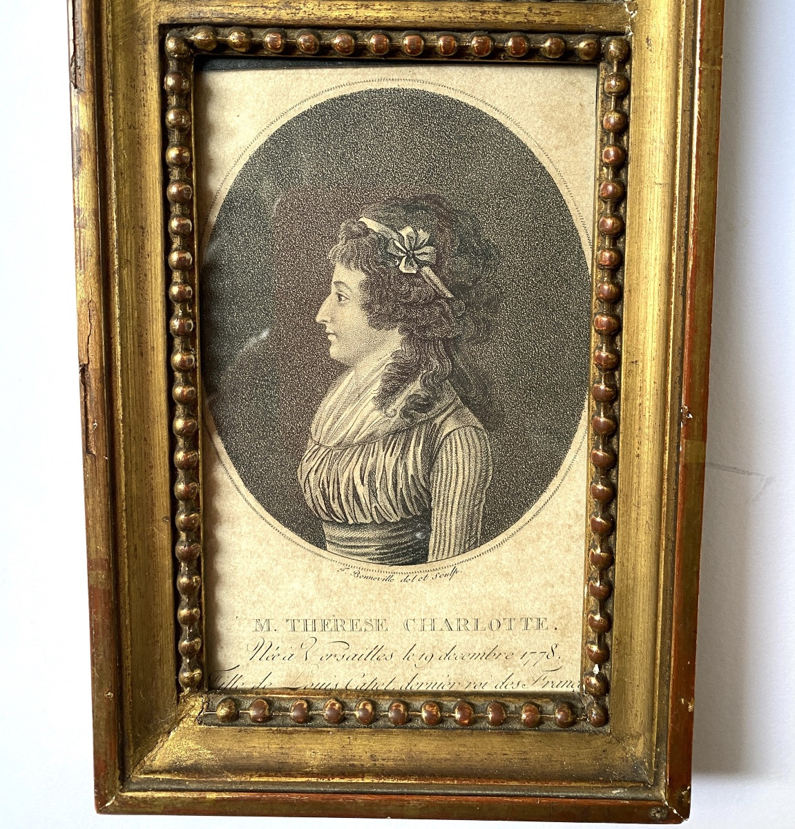 18th Century Engravings. King Louis XVI, Queen Marie-antoinette And Marie-thérèse Charlotte. -photo-4