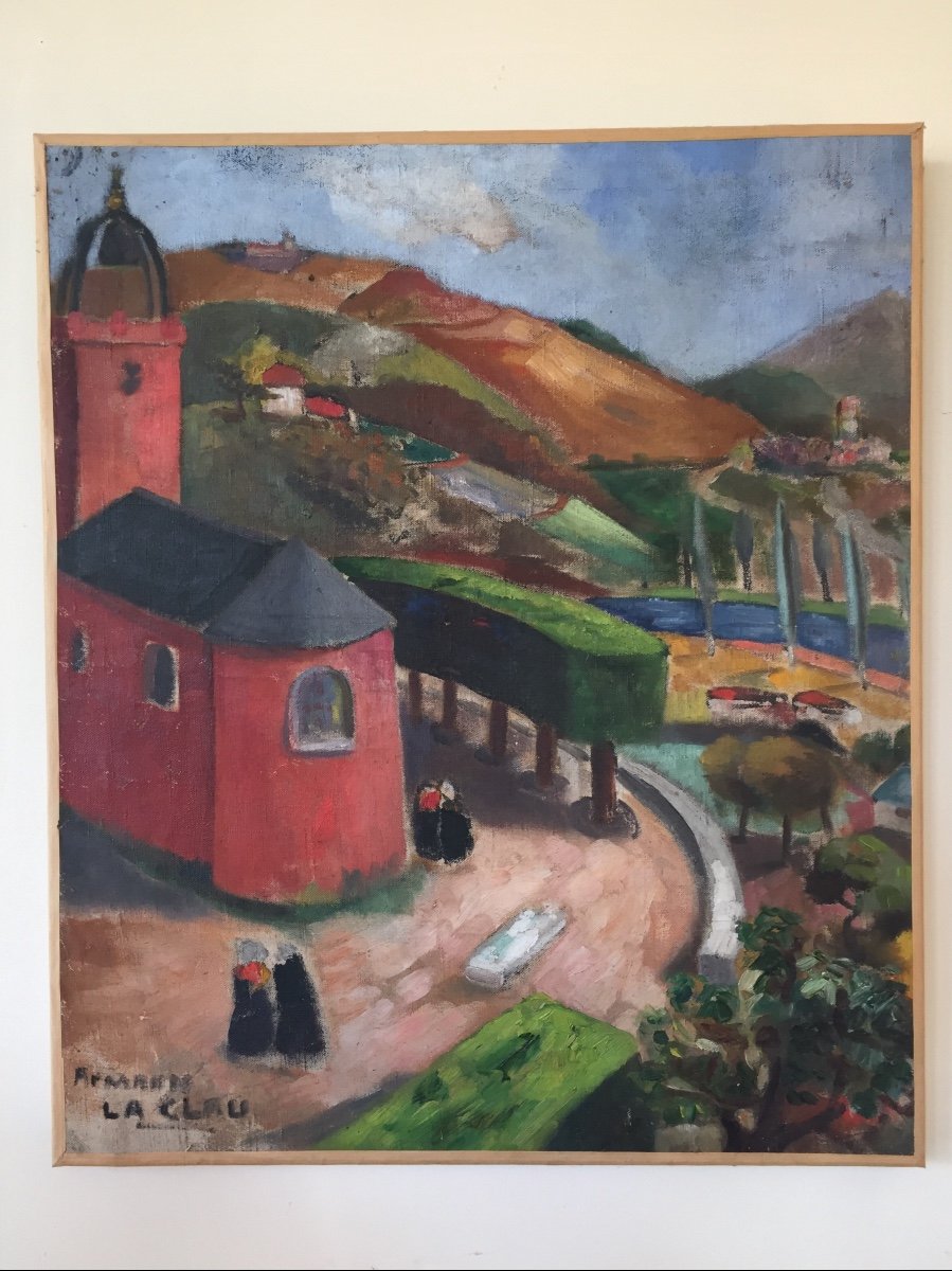 « the Red Church ». Oil On Canvas. Armando Laclau.