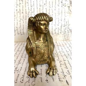 19th Century Bronze Sphinx. Egyptomania. Paperweight.