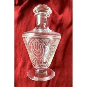 Saint Louis Crystal Art Deco Carafe. Astrid Model. 