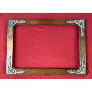 Art Nouveau Frame. Jugendstil. Wood And Metal. Late 19th/early 20th Century.