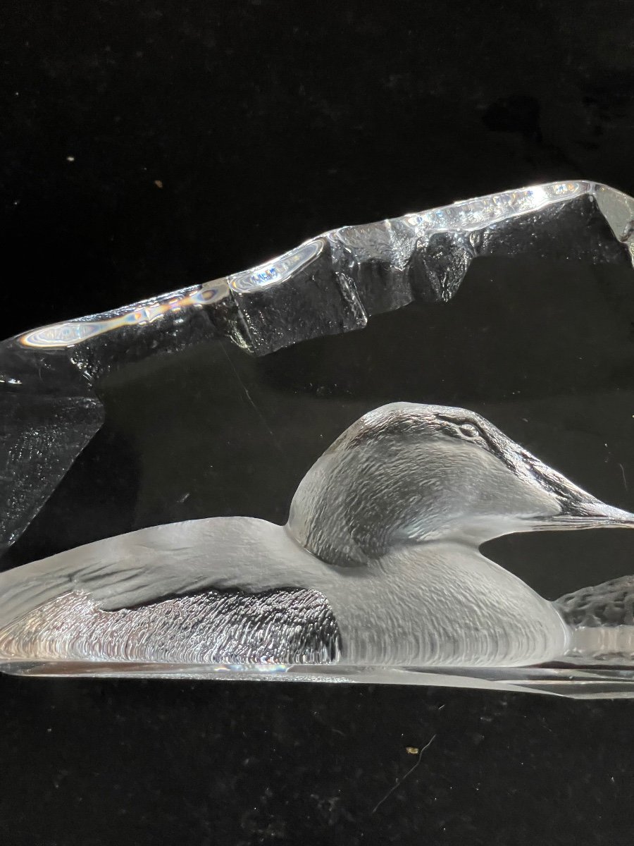 Mats Jonasson Molded Crystal Subject With Hollow Geese Decoration-photo-4