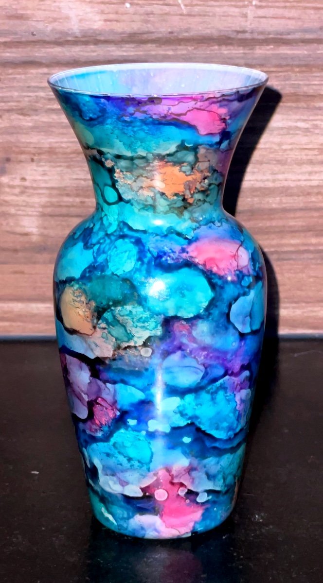 Jean Noël Bouillet ,vase En Verre ,signé Mistigri Chapoutier !!!