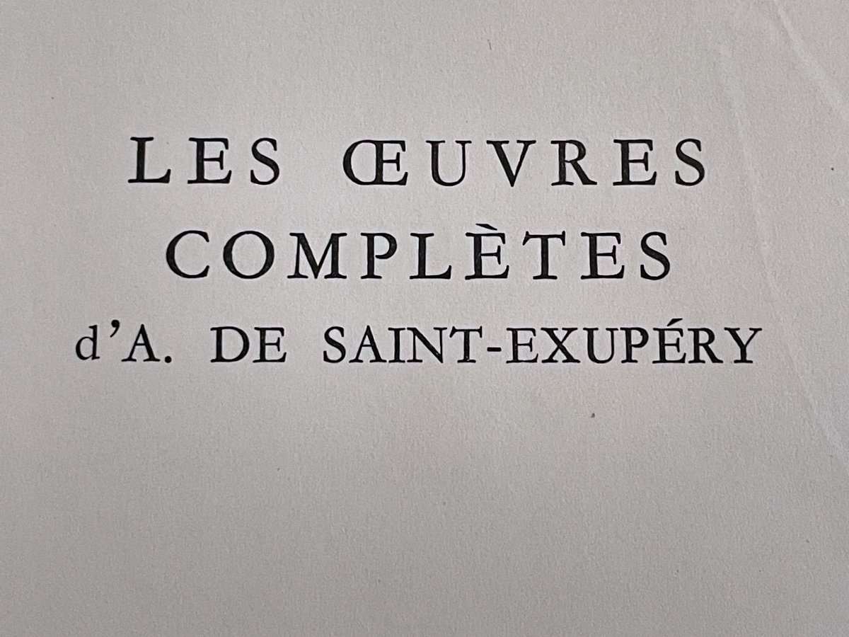 Antoine De Saint Exupéry "complete Works"-photo-2