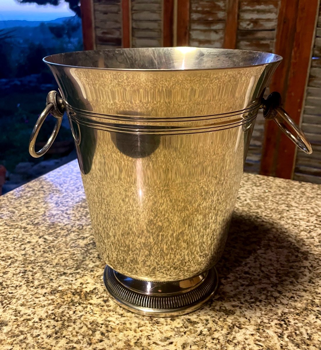 Silver Metal Champagne Bucket-photo-2