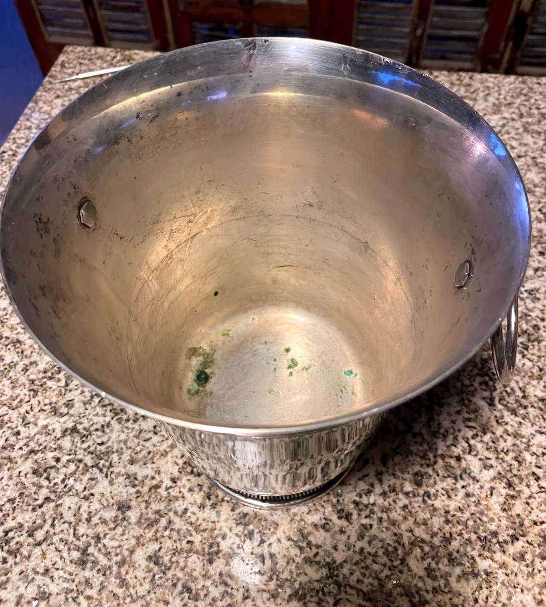 Silver Metal Champagne Bucket-photo-4