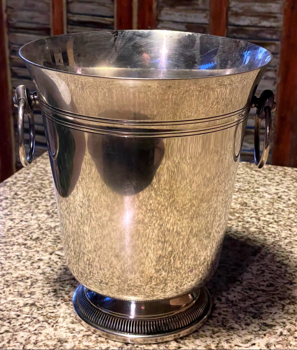 Silver Metal Champagne Bucket-photo-2