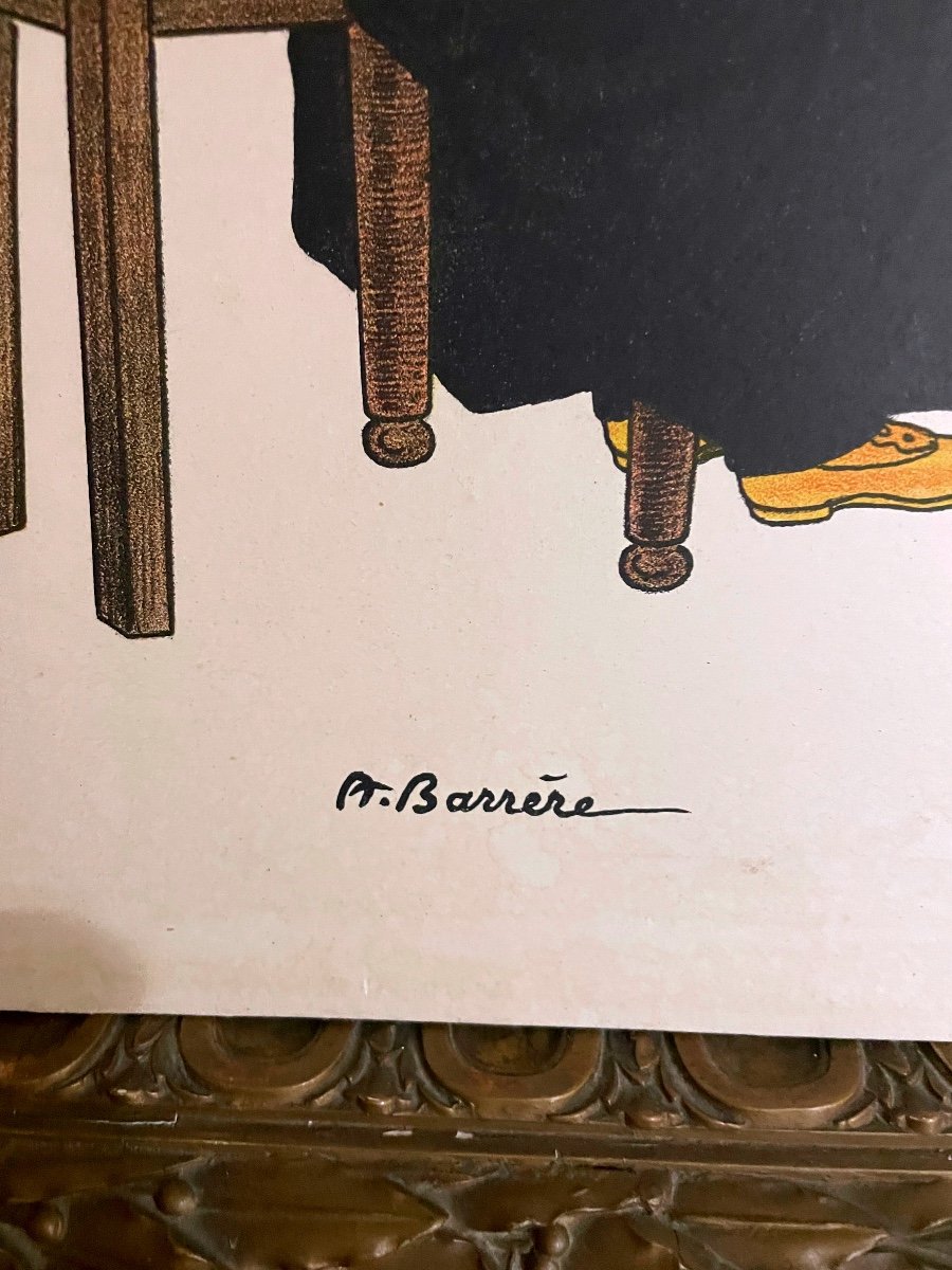 Adrien Barrère  "le Concours De La Magistrature " Caricature ,chromolithographie -photo-2