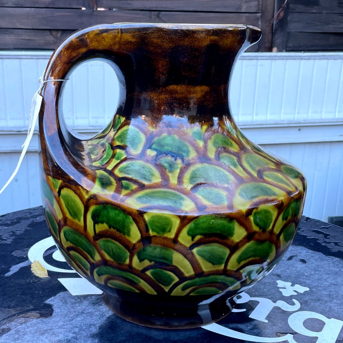 A Large And Pretty Vase From The Saint-clément De Lunéville Earthenware Factory In Lorraine