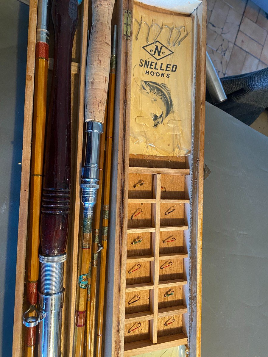 Splendid Split Bamboo Fishing Rod Box From Japan -photo-4