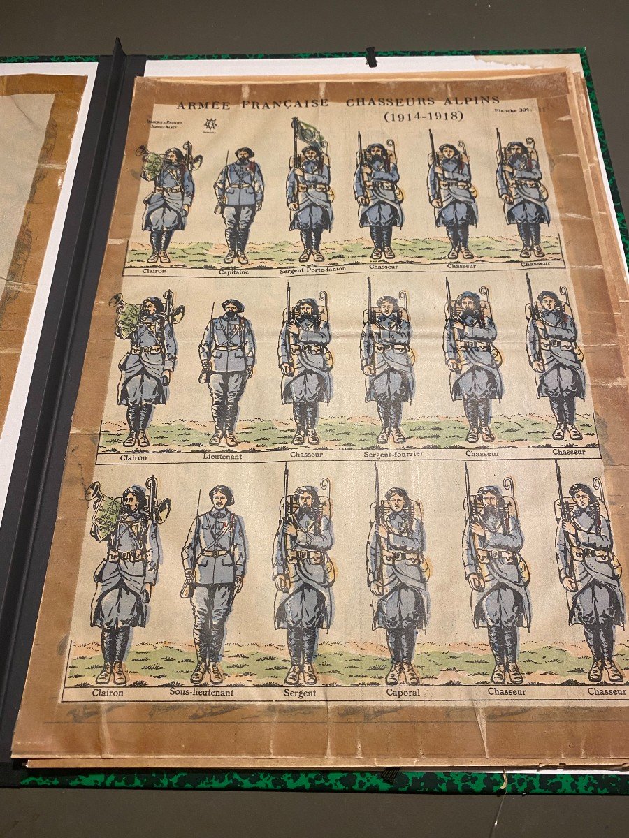 18 Epinal Images Of Soldiers In A Drawing Folder (my Ref: 428 §)-photo-3