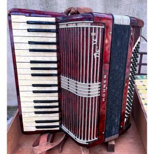 Hohner Verdi 2 Accordion In Its Wooden Case