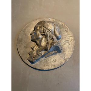 Bronze Medallion Mara Médecin, Freemason Engraved By Brisson In 1868 