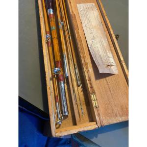 Splendid Split Bamboo Fishing Rod Box From Japan 