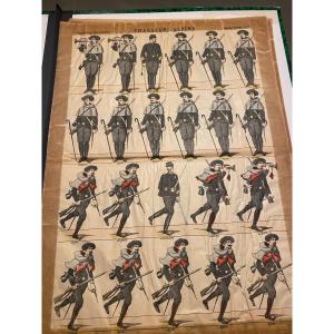 18 Epinal Images Of Soldiers In A Drawing Binder (my Ref: 426 §)