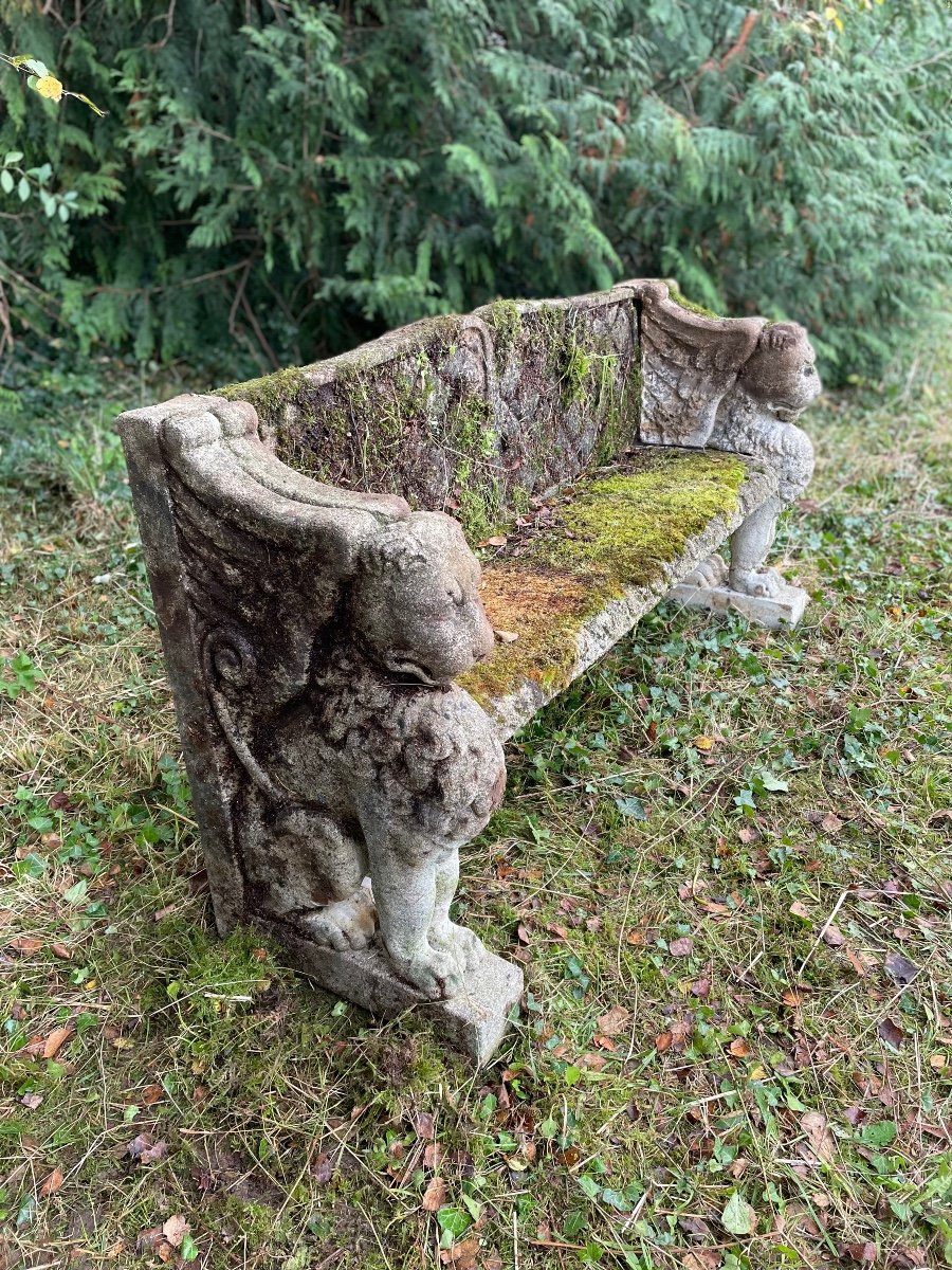 Banc De Jardin Provenant D’un Parc De Château 