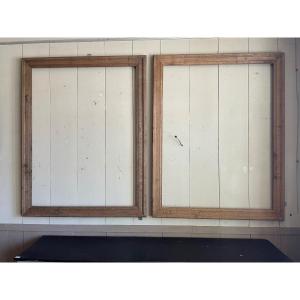 Pair Of Very Large Oak Frames (167 X 130 Cm)