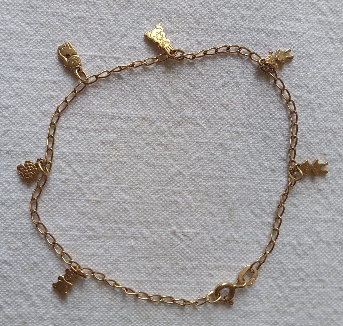 18kt Gold Characters And Animals Bracelet-photo-6