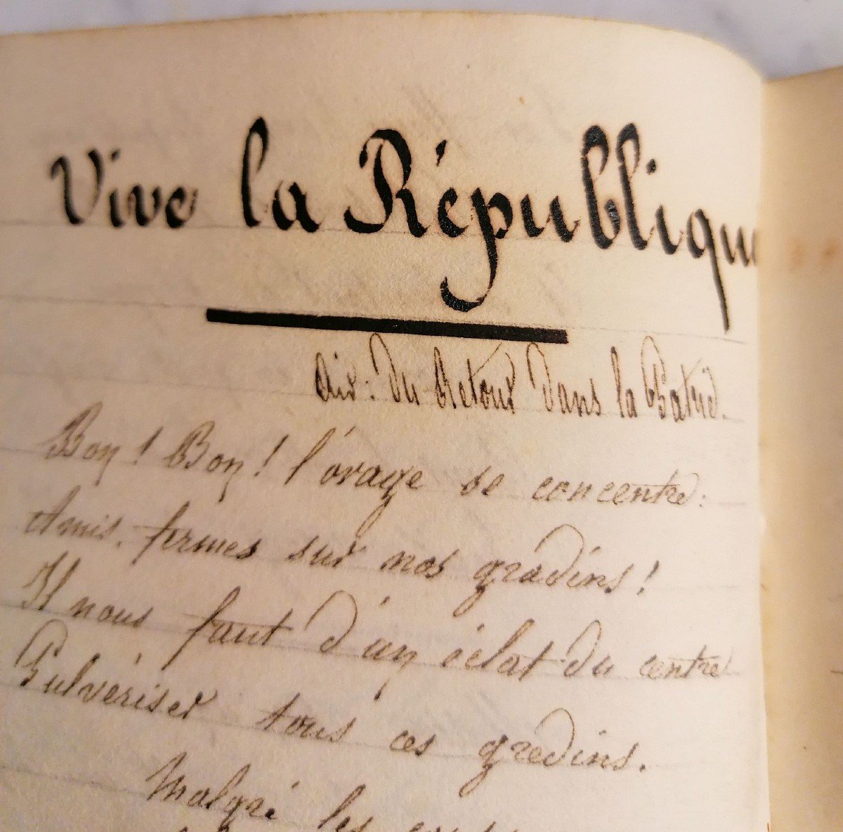 Very Rare Manuscript Collection Of Revolutionary Songs From The Trois Glorieuses. July 1830.-photo-4