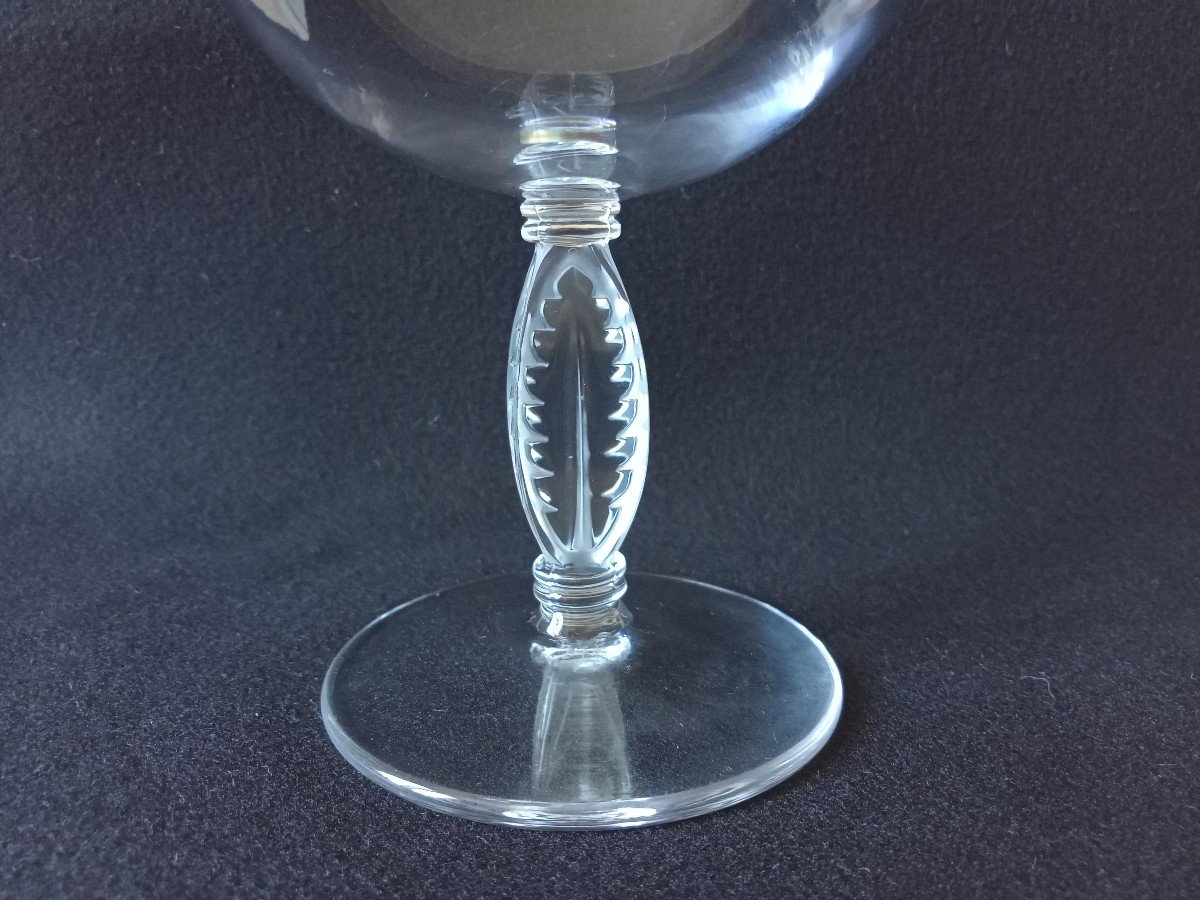 Lalique France Fontainebleau Crystal Champagne Coupe-photo-4