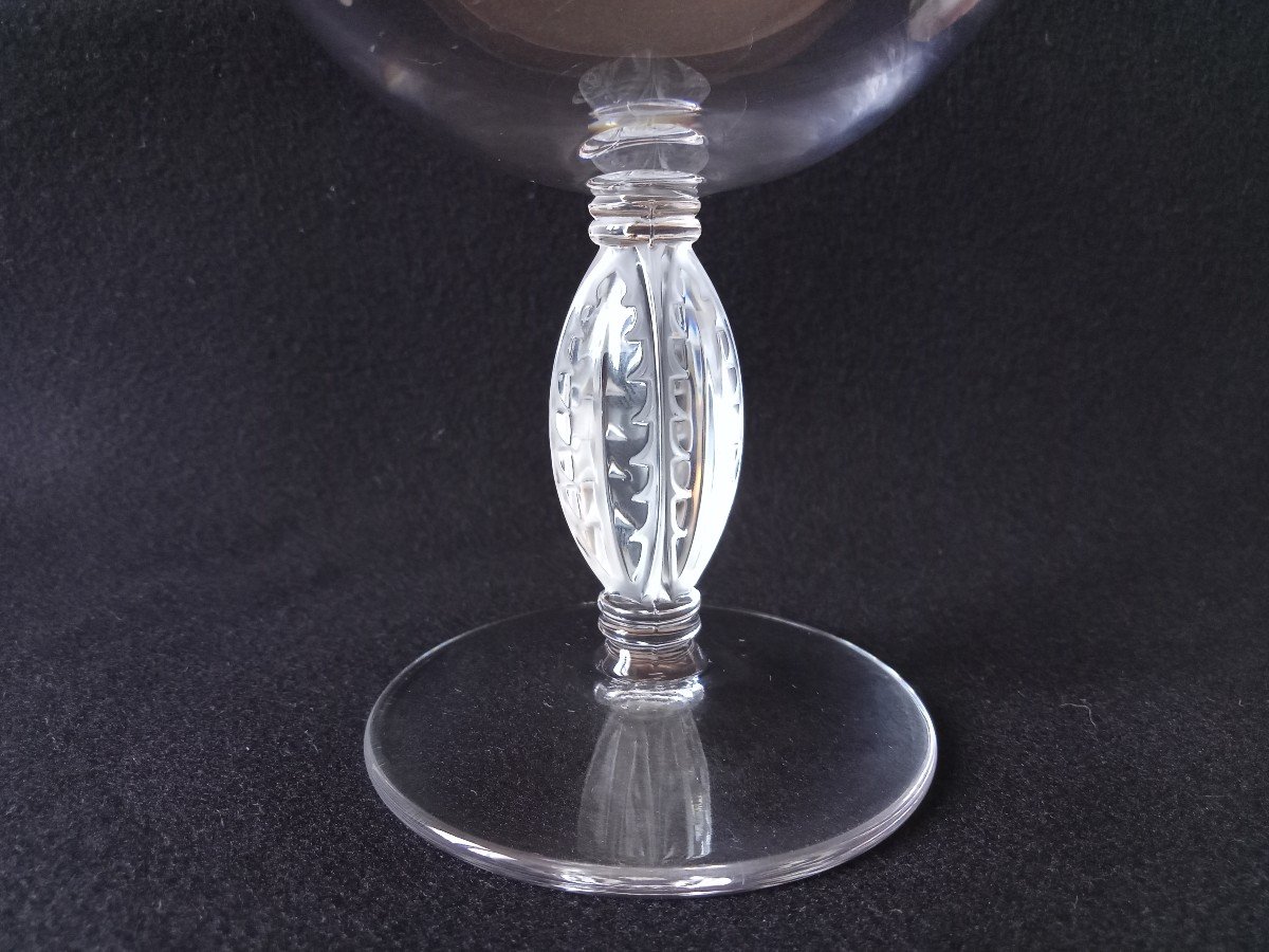 Lalique France Fontainebleau Crystal Champagne Coupe-photo-1