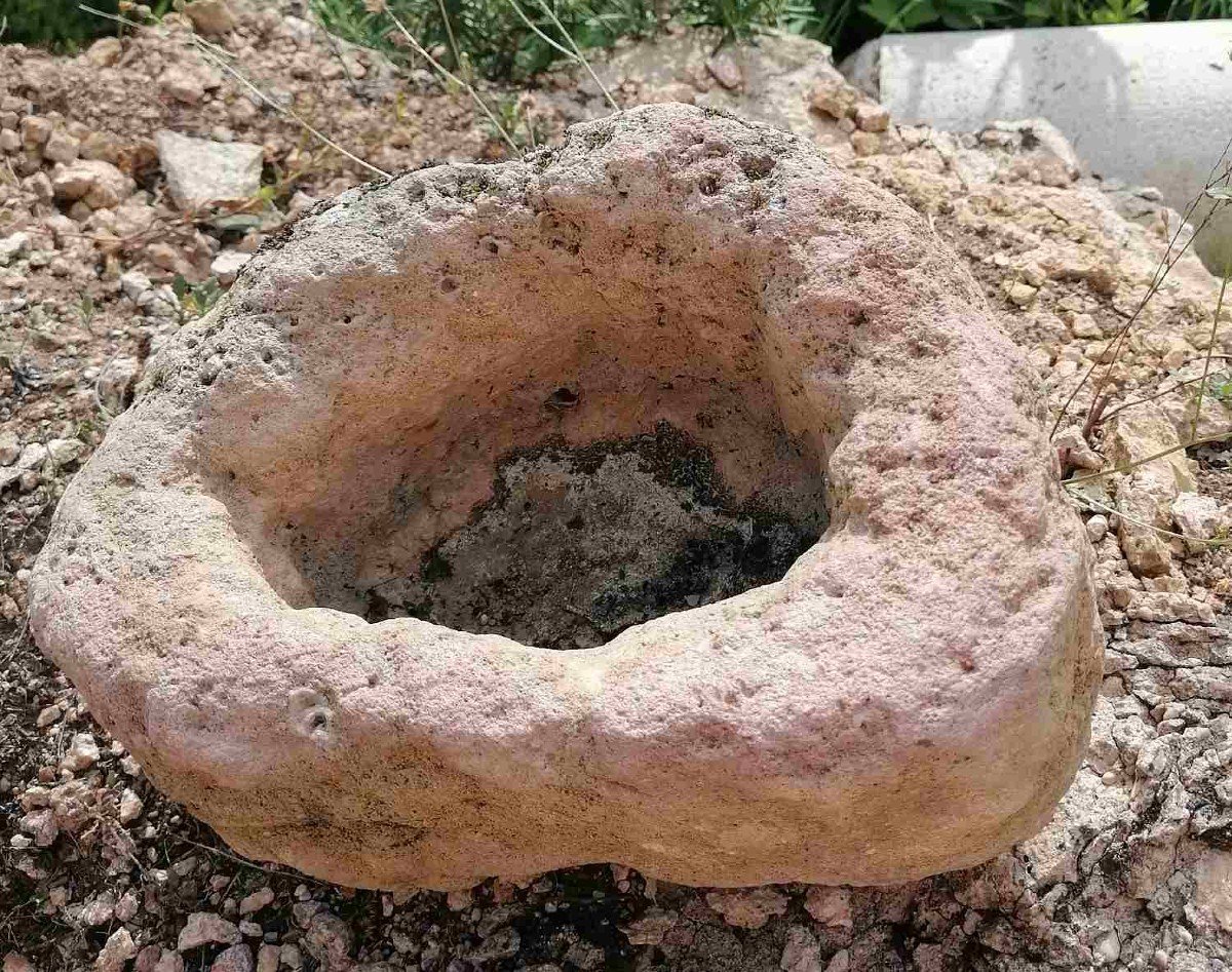 High Period Stone Stoup From A Priory In Burgundy.-photo-1