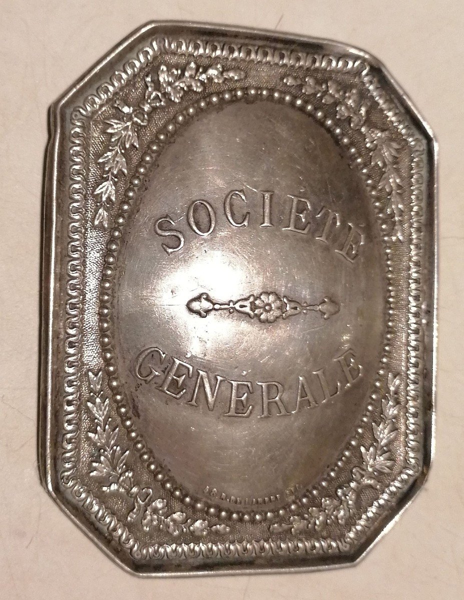 Silver Plaque For The Société Générale Courier's Harness 