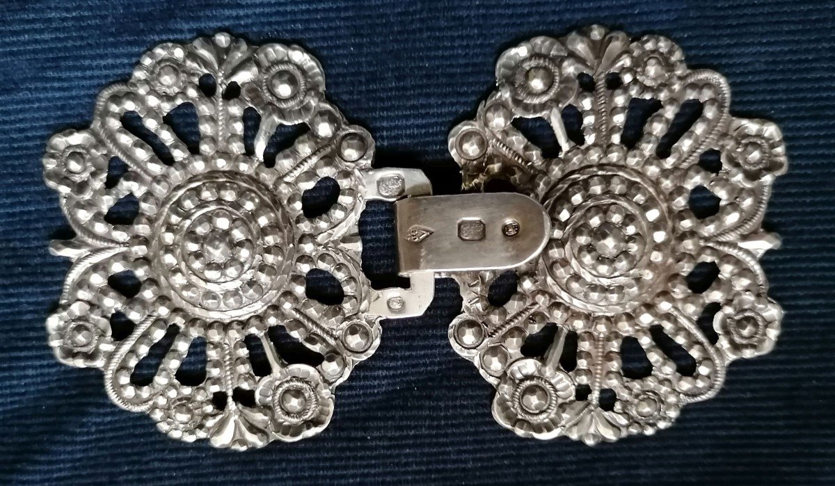 Solid Silver Hat Buckles Hallmarked With The Old Man (1819/1838)-photo-2