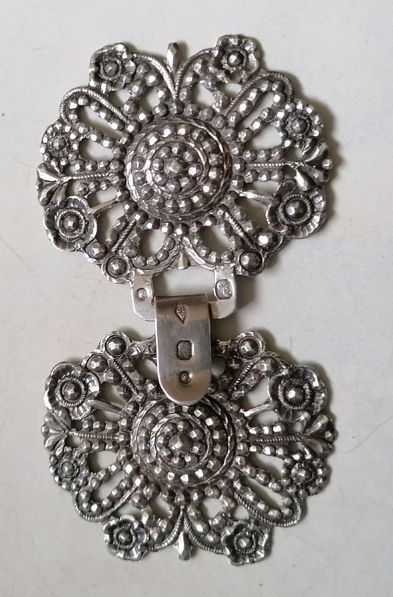 Solid Silver Hat Buckles Hallmarked With The Old Man (1819/1838)-photo-3