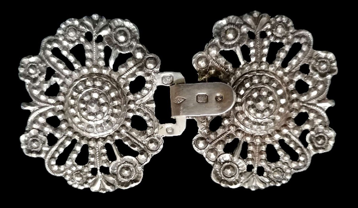 Solid Silver Hat Buckles Hallmarked With The Old Man (1819/1838)