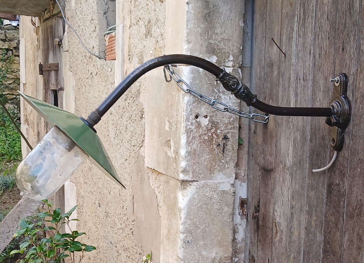 (4) Grande lampe d’extérieur (ou d’intérieur). Col de cygne. Fin du XIXème siècle -photo-4