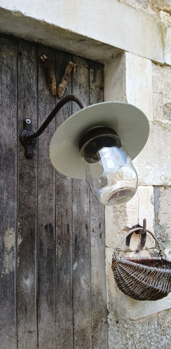 (5) Grande lampe d’extérieur (ou d’intérieur). Col de cygne. Fin du XIXème siècle-photo-3