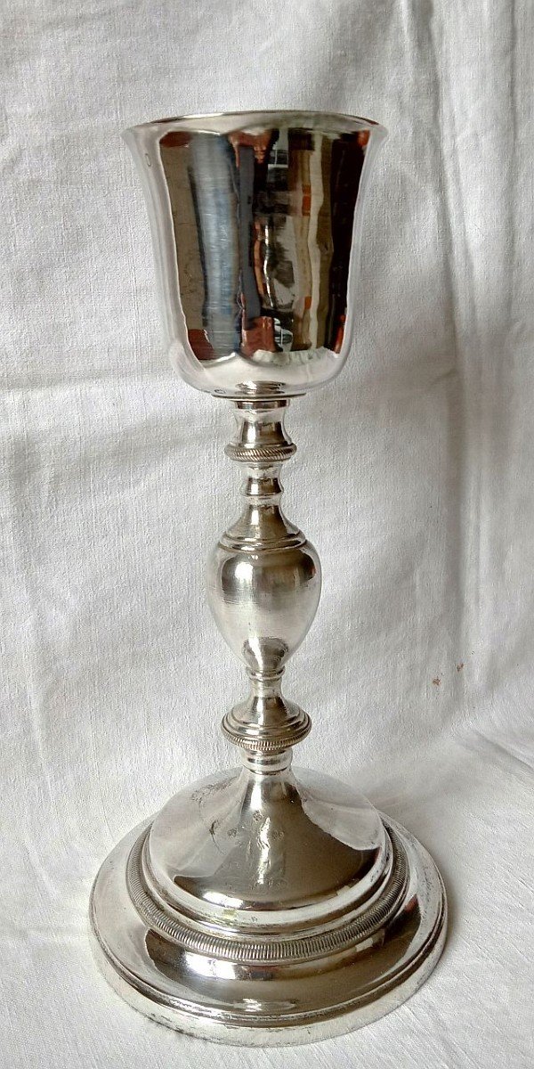 Solid Silver Chalice First Rooster Goldsmith Pierre Paraud Active From 1798 To 1809 In Paris