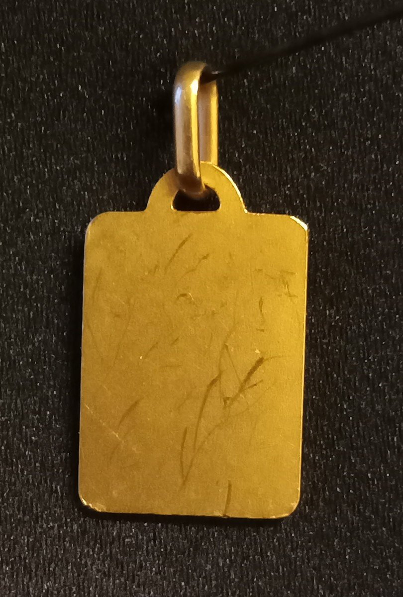 18kt Yellow Gold Virgin Pendant From The 1970s-photo-2