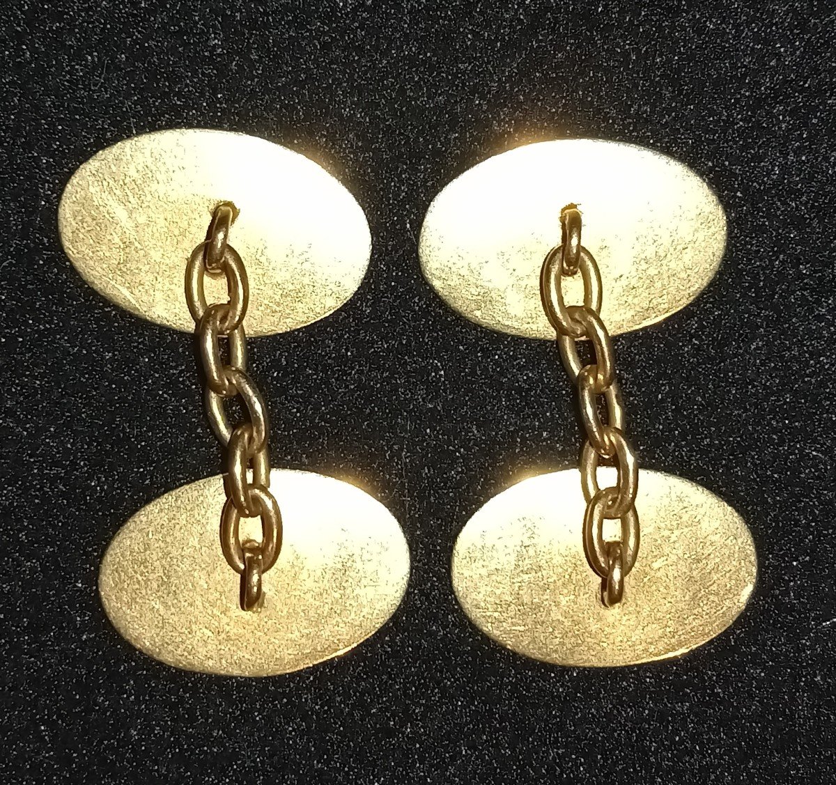 Art Deco Cufflinks In 18kt Yellow Gold With Eagle Head Hallmark-photo-3