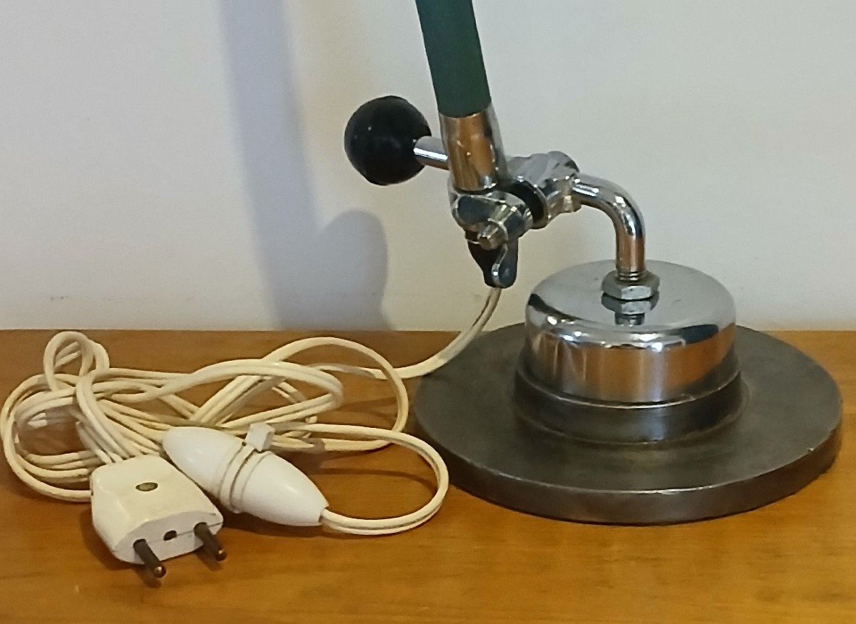 Très rare lampe aimantée multifonction d’atelier et de bureau. Outillage des années 1950 -photo-2