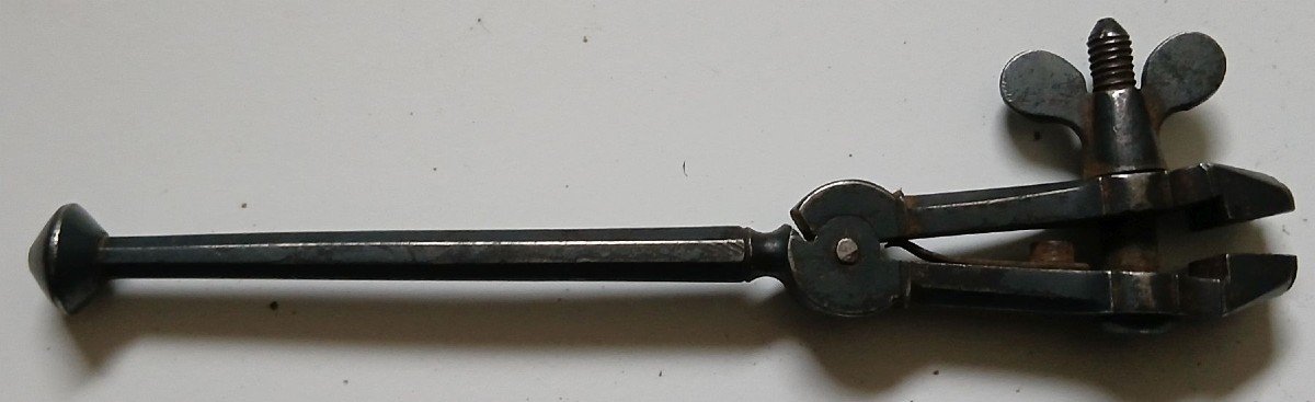 Tiny Wrought Iron Watchmaker's Hand Vice.