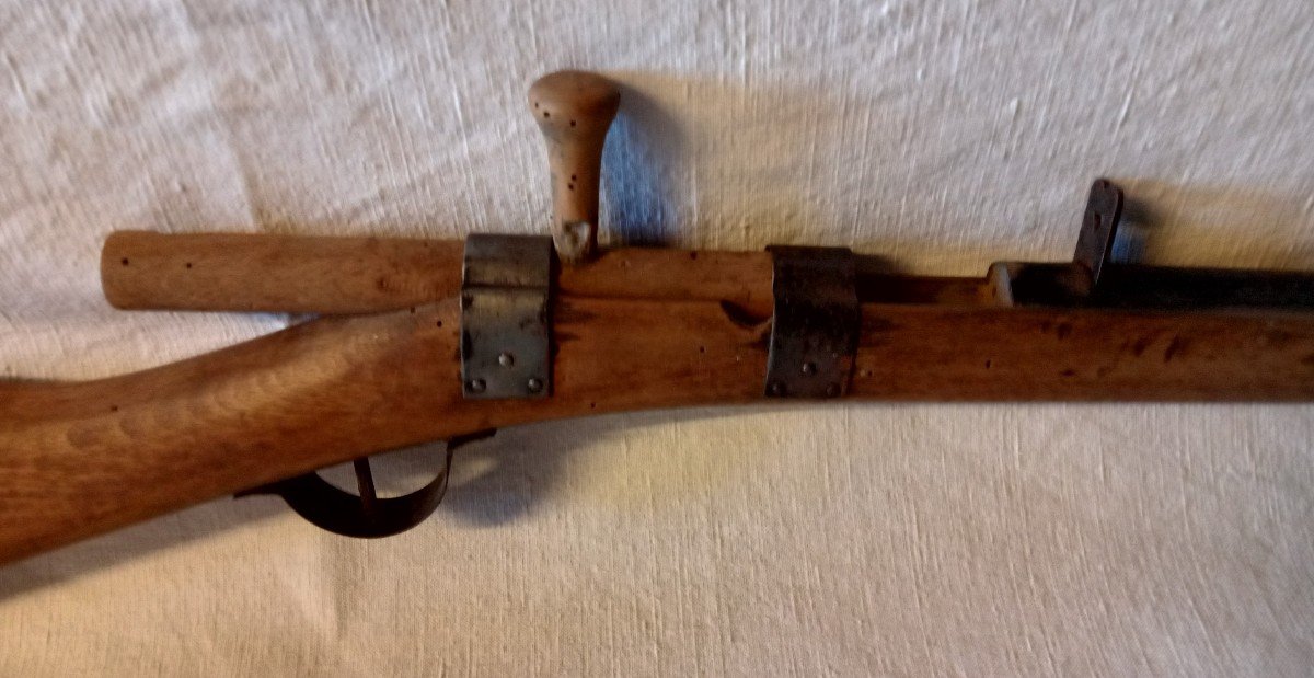 Gombier School Battalion Rifle In Valence In Wood. End Of The 19th Century -photo-4